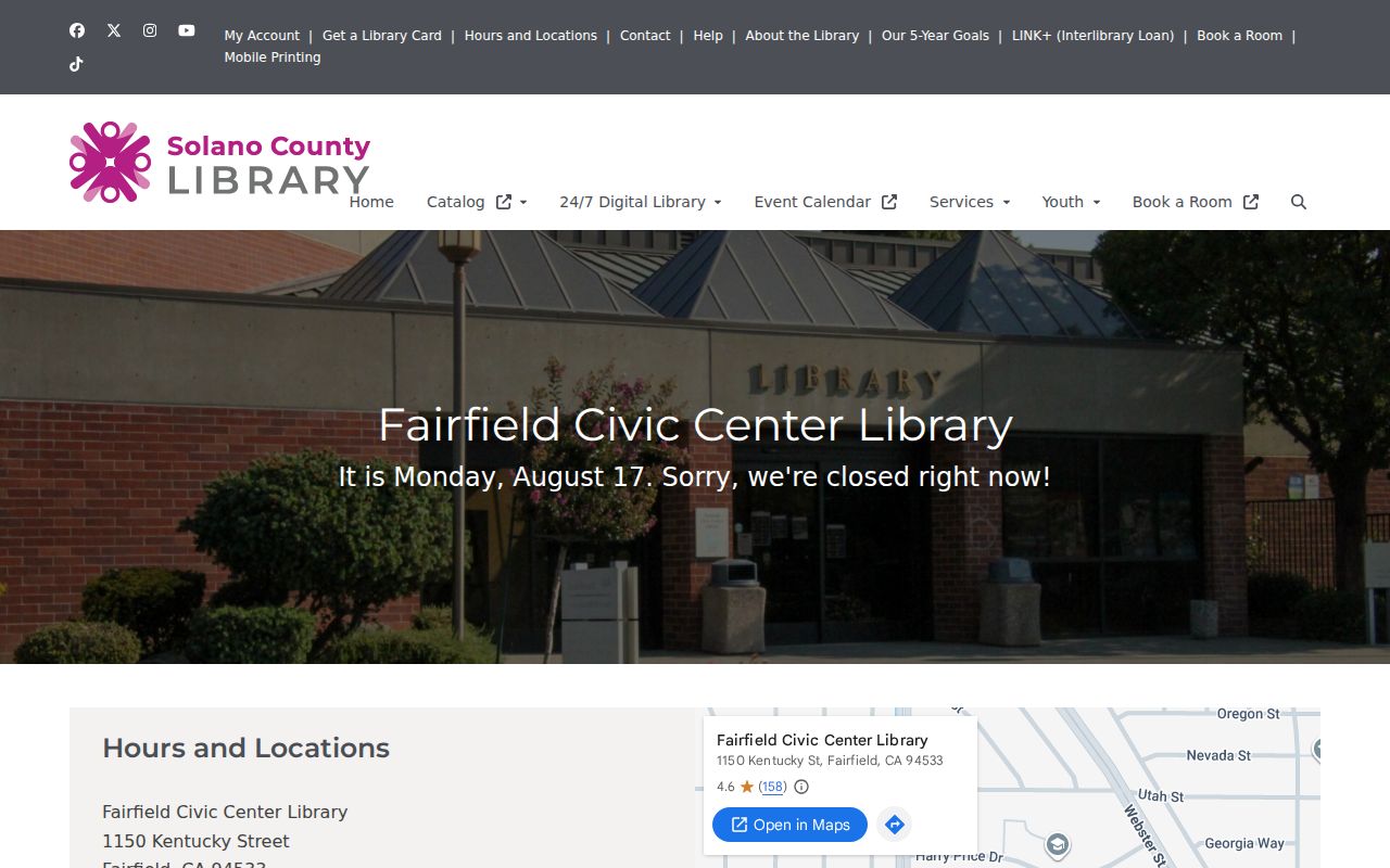 Fairfield city directory research at the Civic Center Library