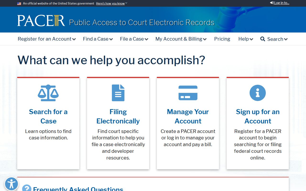 Fairfield residents directory view of federal court access